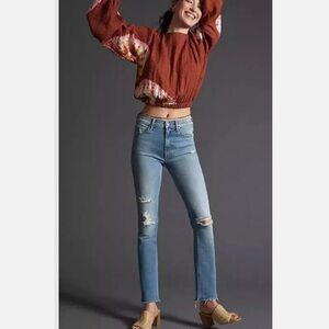 MOTHER Denim Mid Rise Dazzler Ankle Fray in Weekend Kitten SOLD OUT